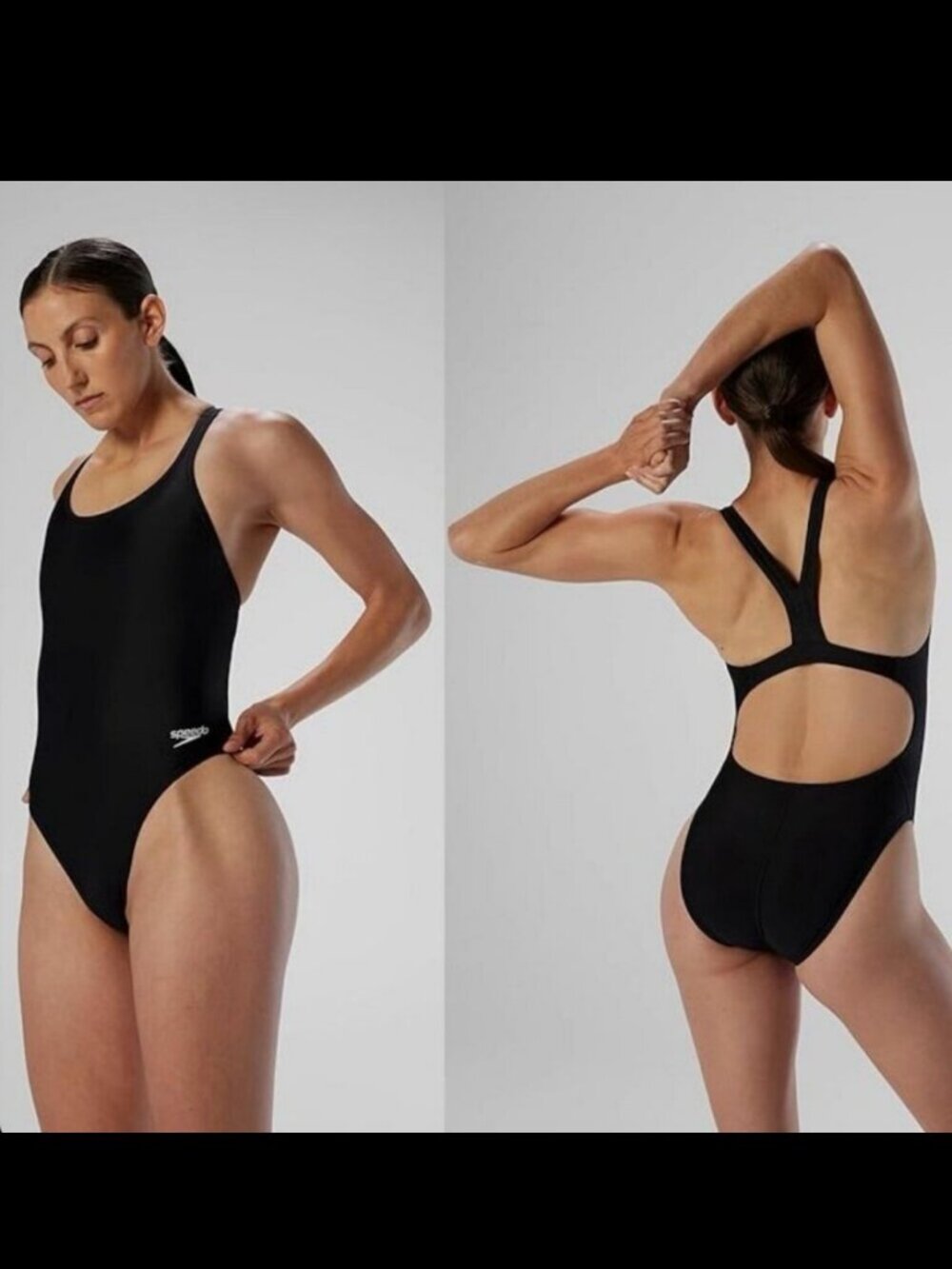 Speedo Black Classic One-Piece Swimsuit